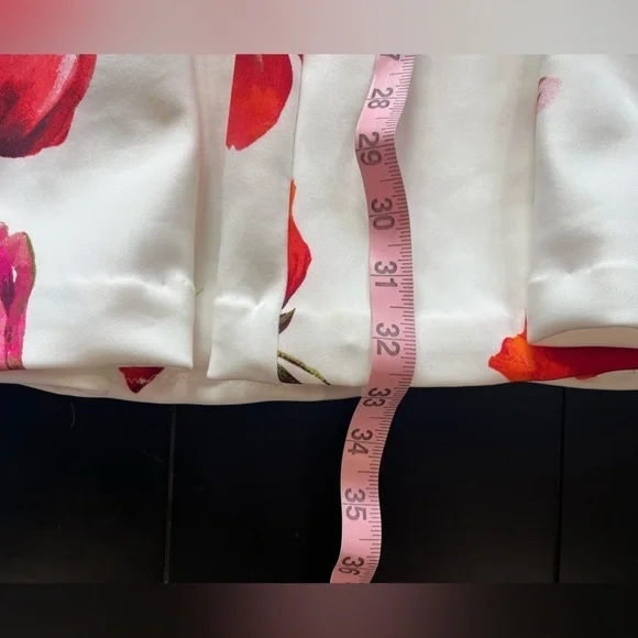 π GORGEOUS danny and nicole Cream/White Pink Floral Sleeveless Dress, size 16 - Picture 6 of 9